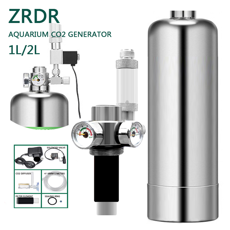 Planted Aquarium Co2 - ZRDR-generador de CO2 para acuario, medidor