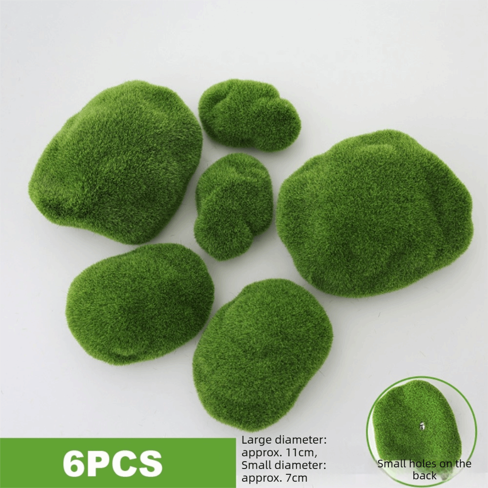 Planted Aquarium Moss - 2/4/6/10PCS Rocas de Musgo Artificial Verde,